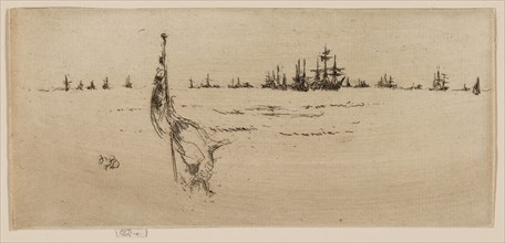 Dipping the Flag, 1887, James McNeill Whistler, American, 1834-1903, United States, Etching and