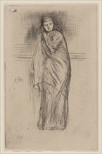 Draped Model, 1873/74, James McNeill Whistler, American, 1834-1903, United States, Drypoint in