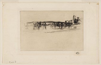 Little Putney Bridge, 1879, James McNeill Whistler, American, 1834-1903, United States, Etching and