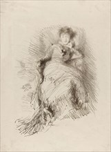 Study, 1878, James McNeill Whistler, American, 1834-1903, United States, Lithograph, with scraping,