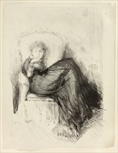 Study: Maud Seated, 1878, James McNeill Whistler, American, 1834-1903, United States, Lithotint