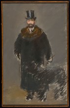 The Man with the Dog, c. 1882, Édouard Manet, French, 1832-1883, France, Pastel on canvas, prepared