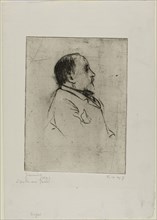 Portrait of Degas, 1891, Pierre-Georges Jeanniot, French, 1848-1934, France, Drypoint and soft