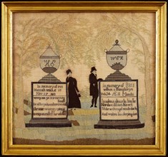 Mourning Sampler, c. 1815, Made by the Smith and Humphreys Families, Miss Field’s School, United