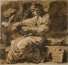The Three Fates, 1810/20, Felice Giani, Italian, 1758-1823, Italy, Pen and brown ink and brush and