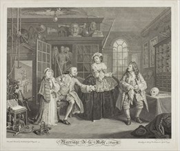 Plate Three, from Marriage à la Mode, 1746, Bernard Baron (French, 1696-1762), after William