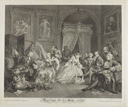 Plate Four, from Marriage à la Mode, 1745, Simon Francis Ravenet (French, 1706 or 1721-1774), after