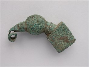 Bow Fibula, Geometric Period (800–700 BC), Greek, Thessaly, Greece, Bronze, 3.6 × 7.0 × 2.0 cm (1