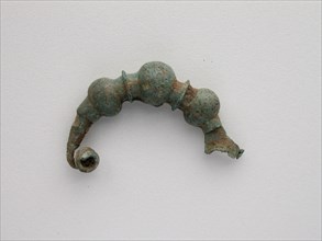 Bow Fibula, Geometric Period (800–700 BC), Greek, Thessaly, Greece, Bronze, 3.2 × 5.4 × 1.1 cm (1