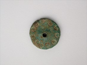 Disc, Chariot Wheel, Geometric Period (800–700 BC), Greek, Thessaly, Thessaly, Bronze, 0.8 × 2.9 ×
