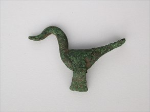 Bird with Flat Legs, Geometric Period (800–600 BC), Greek, Thessaly, Greece, Bronze, 3.7 × 5.3 × 1