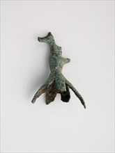 Bird on Bell, Geometric Period (800–600 BC), Greek, Thessaly, Greece, Bronze, 4.2 × 2.8 × 1.9 cm (1