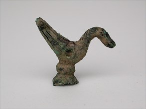 Bird on Broken Stand, Geometric Period (early 7th century BC), Greek, Thessaly, Greece, Bronze, 2.6