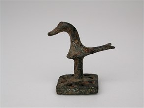 Seal with Bird, Geometric Period (750–700 BC), Greek, Thessaly, Thessaly, Bronze, 3.9 × 3.5 × 2.4