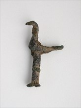 Bird on Pole on Stand, Geometric Period (800–600 BC), Greek, Thessaly, Greece, Bronze, 4.3 × 2.4 ×