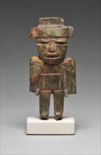 Figurine, c. A.D. 400, Teotihuacan, Teotihuacan, Mexico, Teotihuacán, Greenstone, 5.4 × 2.5 × 1.3