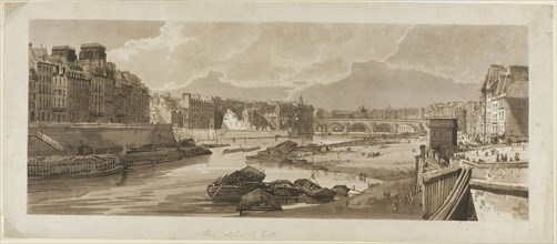 View of the City with the Louvre, etc., taken from Pont Marie, from A Selection of Twenty of the