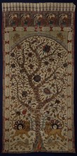 Hanging, 1893, Iran, Iran, Linen, plain weave, painted, printed, 301 x 148 cm (118 1/2 x 58 1/4 in