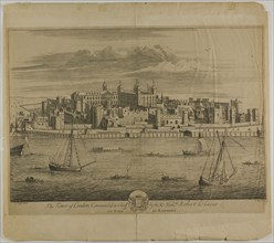 The Tower of London, plate five from Britannia Illustrata, published 1707, Jan Kip (Dutch, c.