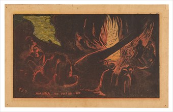 Mahna no varua ino (The Devil Speaks), from the Noa Noa Suite, 1894, Paul Gauguin (French,