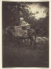 Female Peasant Riding Donkey, 1870, Giraudon’s Artist, French, active c. 1875–1880, France, Albumen