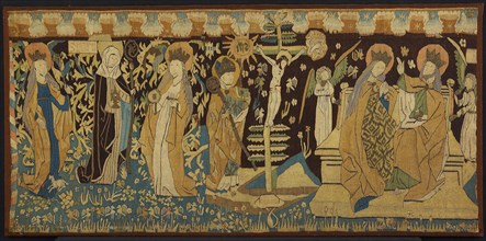 Altar Frontal, c. 1450, Germany, probably Middle Rhine region, Germany, Linen, wool, and gilt- and
