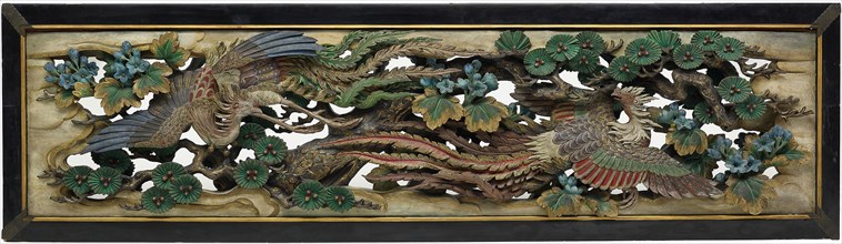 One of a Pair of Ramma (Transom) Panels from the Hooden, 1893, Takamura Koun, Japanese, 1852-1934,