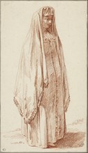 A Woman in Russian Dress, 1780, Jean Baptiste Le Prince, French, 1734-1781, France, Red chalk on