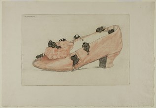 The Assault of the Shoe, 1888, Henri Charles Guérard, French, 1846-1897, France, Etching, with open