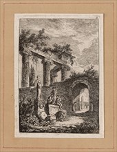 Plate Three from Evenings in Rome, 1763/64, Hubert Robert, French, 1733–1808, France, Etching in