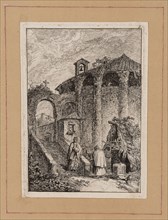 Plate Five from Evenings in Rome, 1763/64, Hubert Robert, French, 1733–1808, France, Etching in