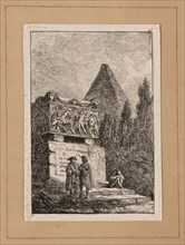 Plate Six from Evenings in Rome, 1763/64, Hubert Robert, French, 1733–1808, France, Etching in