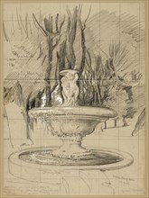 Fountain with Putti in the Garden of the Villa Borghese, 1880, Hans Thoma, German, 1839-1924,