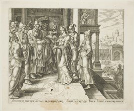 Judith Addressing the Elders of Bethulia, plate three from The Story of Judith and Holofernes,