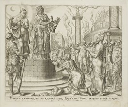 Judith Displaying Holofernes’s Head to the People of Bethulia, plate seven from The Story of Judith
