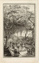 The Dance at Auteuil, 1761, Gabriel de Saint-Aubin, French, 1724-1780, France, Etching in black on