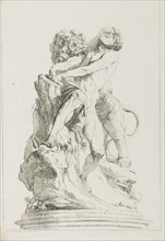 Milo of Croton, 1764, Charles-François Hutin, French, 1715-1776, France, Etching in black on