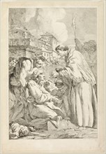 Saint Charles Borromeo Blessing the Plague-Stricken, n.d., Jean Baptiste Marie Pierre, French,