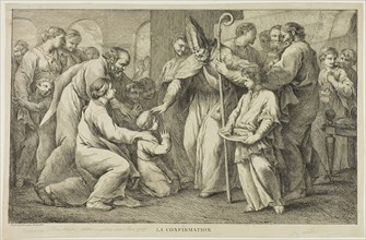 The Confirmation, n.d., Pierre Charles Trémolières, French, 1703-1739, France, Etching in black on