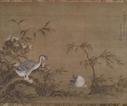 Geese on a Riverbank, Qing dynasty (1644–1911), 1750, Shen Kai, Chinese, active mid-18th century,