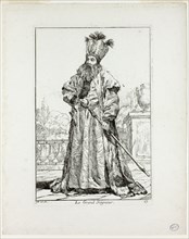 Le Grand Seigneur, plate seventeen from Caravanne du Sultan à la Mecque, 1748, Joseph Marie Vien,