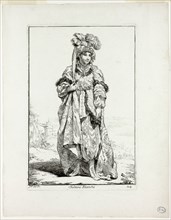 Sultane Blanche, plate 24 from Caravanne du Sultan à la Mecque, 1748, Joseph Marie Vien, French,