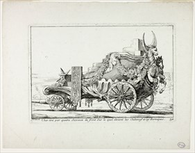 Char tiré par quatre chevaux de front, Sur lequel étaient les Sultanes et les Eunuques, plate 30