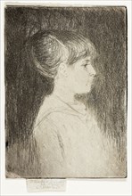 Jeanette, June 1887, 1887, Theodore Roussel, French, worked in England, 1847-1926, England, Etching