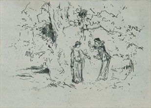 The Pastoral Play, 1888, Theodore Roussel, French, worked in England, 1847-1926, England, Etching