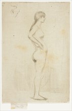 Study from the Nude of a Girl Standing, 1890, Theodore Roussel, French, worked in England,