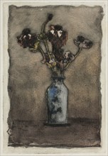 Anemonies, 1897, Theodore Roussel, French, worked in England, 1847-1926, England, Color etching and