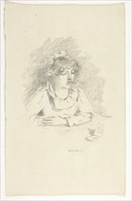 La Liseuse—The Reader, Lamplight, 1890–94, Theodore Roussel, French, worked in England, 1847-1926,
