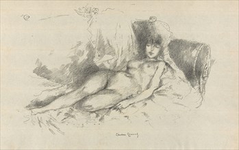 Study from the Nude, Woman Asleep, 1890–94, Theodore Roussel, French, worked in England, 1847-1926,