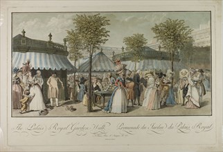 The Palais Royal Garden Walk, 1787, Louis Le Coeur (French, active 1780-1806), after Claude Louis